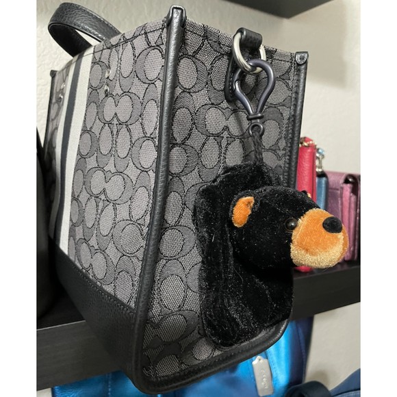 NEW - Bear Charm Keychain with Pouch-Purse Charm, Airpod Case, Mini Catchall - Picture 8 of 11